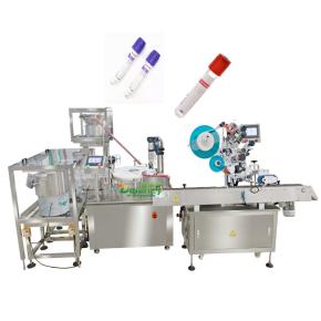 test tube filling capping and labeling machine